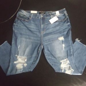 Judy Blue Plus Size 22W Distressed Denim Jeans NWT